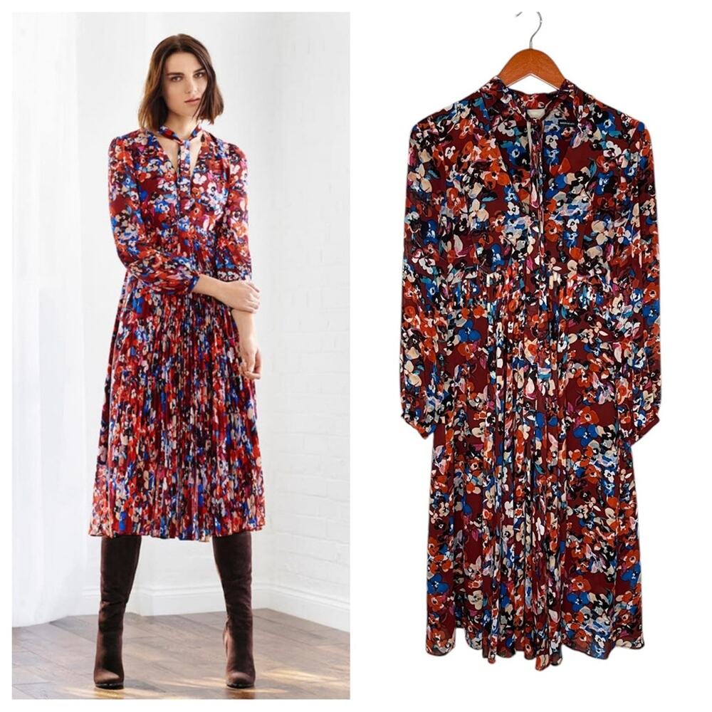Karen Millen Floral Multicolor Midi Dress US 8